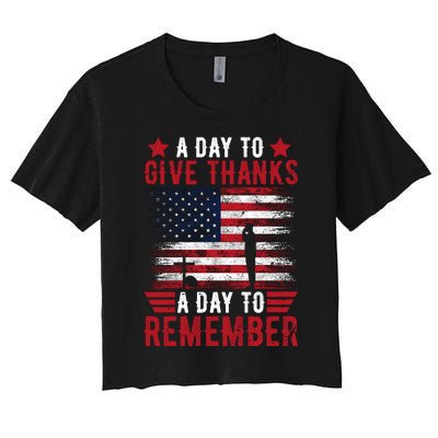 Memorial Day Tribute – A Day To Remember And Give Thanks Women's Crop Top Tee