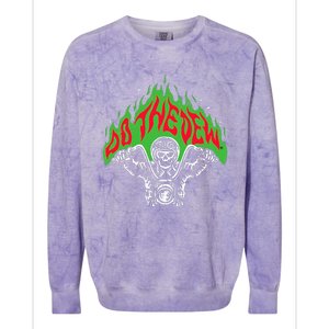 Mtn Dew Throttle Up Out Of Hell Colorblast Crewneck Sweatshirt