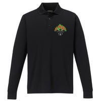 Mtn Dew Throttle Up Out Of Hell Performance Long Sleeve Polo