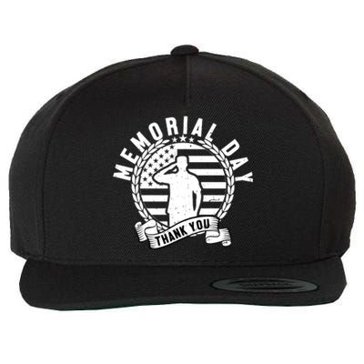 Memorial Day Thank You Gift Wool Snapback Cap