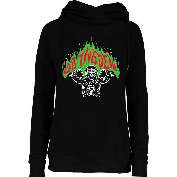 Mtn Dew Throttle Up Out Of Hell Womens Funnel Neck Pullover Hood