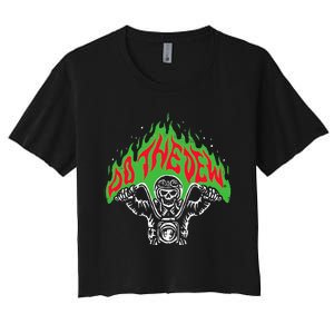 Mtn Dew Throttle Up Out Of Hell Women's Crop Top Tee