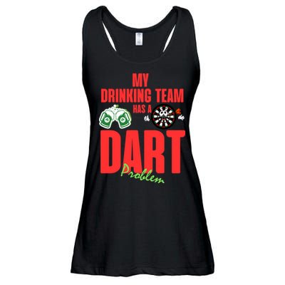 My Drinking Team Has A Dart Problem Ladies Essential Flowy Tank