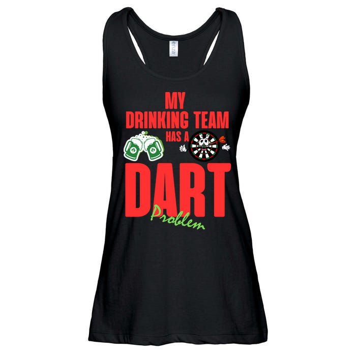 My Drinking Team Has A Dart Problem Ladies Essential Flowy Tank
