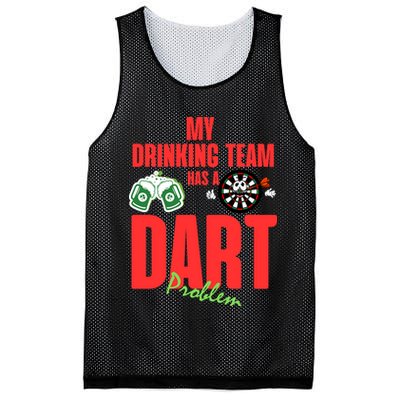 My Drinking Team Has A Dart Problem Mesh Reversible Basketball Jersey Tank