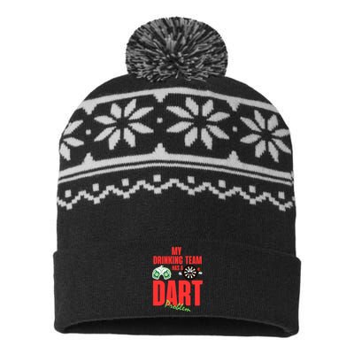 My Drinking Team Has A Dart Problem USA-Made Snowflake Beanie