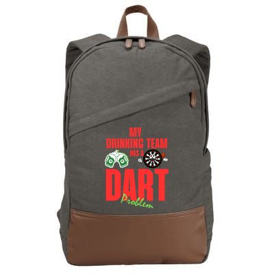 My Drinking Team Has A Dart Problem Cotton Canvas Backpack