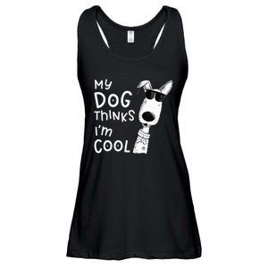 My Dog Thinks I'm Cool For Dog Lover Ladies Essential Flowy Tank