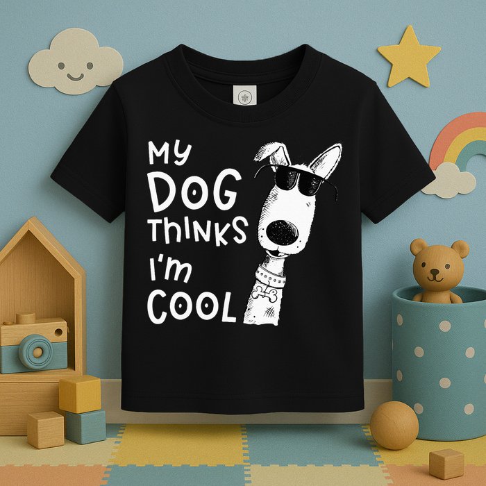 My Dog Thinks Im Cool For Dog Lover Toddler T-Shirt