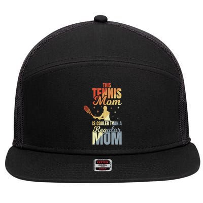 Mother's Day Tennis Mom Gift 7 Panel Mesh Trucker Snapback Hat