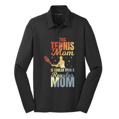 Mother's Day Tennis Mom Gift Silk Touch Performance Long Sleeve Polo