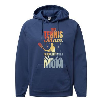 Mother's Day Tennis Mom Gift Performance Fleece Hoodie