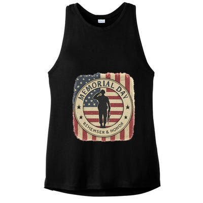 Memorial Day Tribute Ladies PosiCharge Tri-Blend Wicking Tank