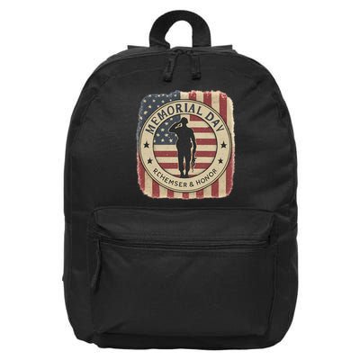 Memorial Day Tribute 16 in Basic Backpack
