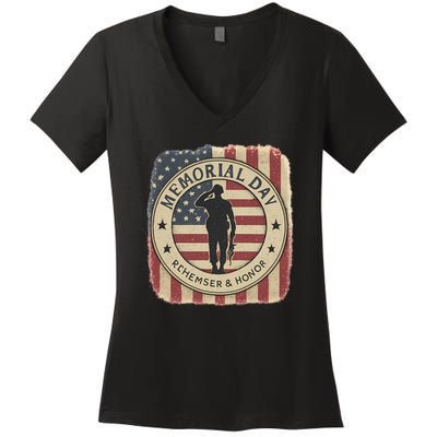 Memorial Day Tribute Women's V-Neck T-Shirt