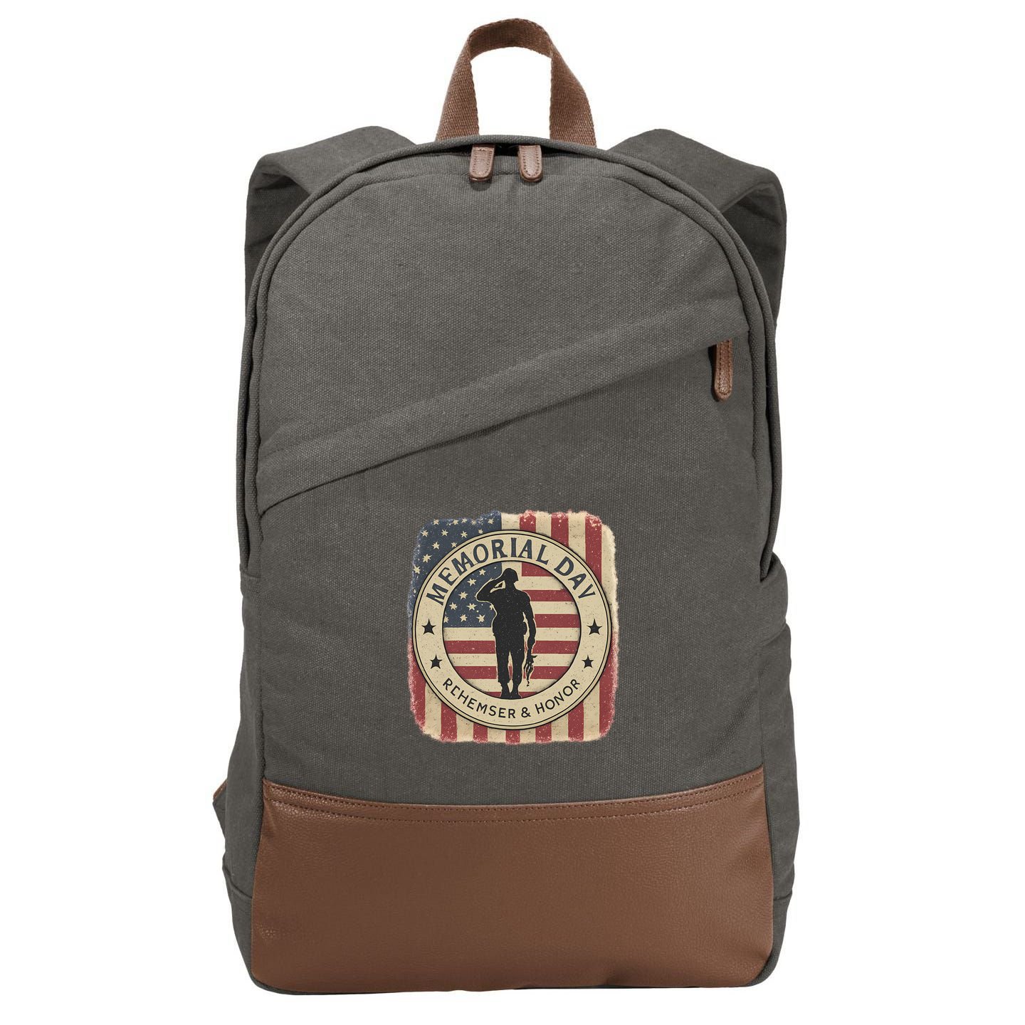 Memorial Day Tribute Cotton Canvas Backpack