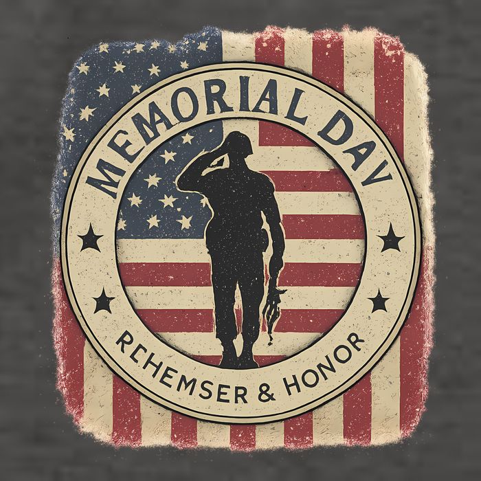 Memorial Day Tribute Vector Backpack