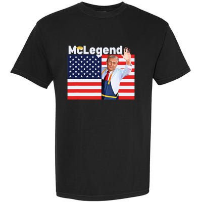 Mclegend Donald Trump Fast Food Worker French Fries Usa Flag Garment-Dyed Heavyweight T-Shirt