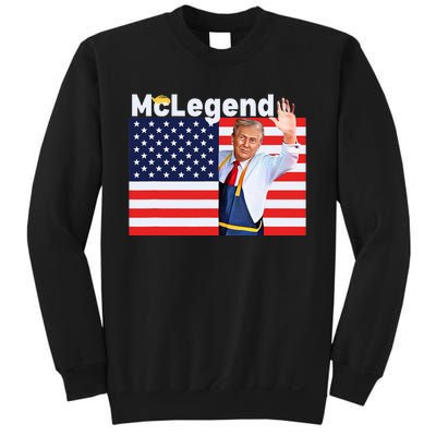 Mclegend Donald Trump Fast Food Worker French Fries Usa Flag Sweatshirt