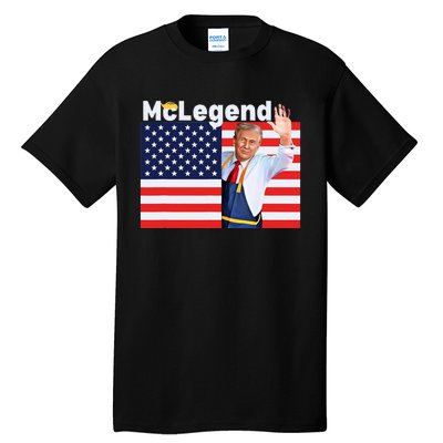 Mclegend Donald Trump Fast Food Worker French Fries Usa Flag Tall T-Shirt