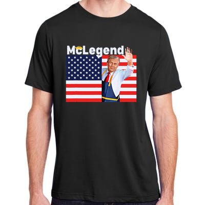 Mclegend Donald Trump Fast Food Worker French Fries Usa Flag Adult ChromaSoft Performance T-Shirt