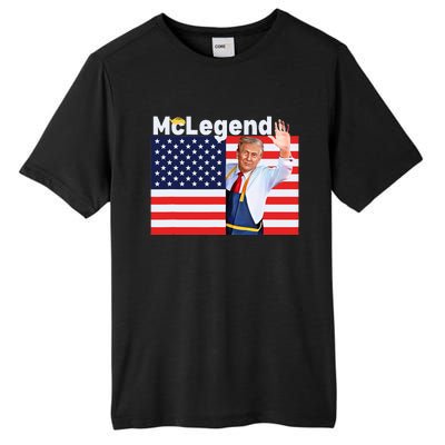 Mclegend Donald Trump Fast Food Worker French Fries Usa Flag Tall Fusion ChromaSoft Performance T-Shirt