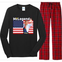 Mclegend Donald Trump Fast Food Worker French Fries Usa Flag Long Sleeve Pajama Set