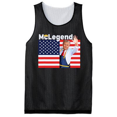 Mclegend Donald Trump Fast Food Worker French Fries Usa Flag Mesh Reversible Basketball Jersey Tank