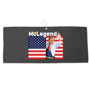 Mclegend Donald Trump Fast Food Worker French Fries Usa Flag Large Microfiber Waffle Golf Towel