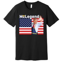 Mclegend Donald Trump Fast Food Worker French Fries Usa Flag Premium T-Shirt