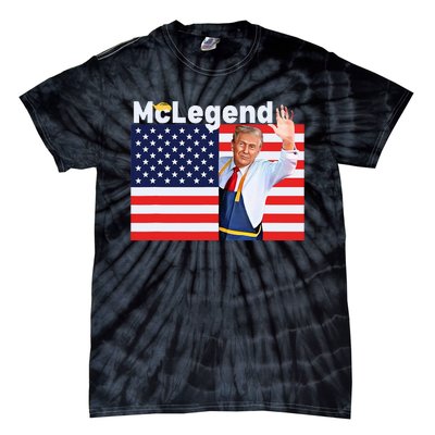 Mclegend Donald Trump Fast Food Worker French Fries Usa Flag Tie-Dye T-Shirt