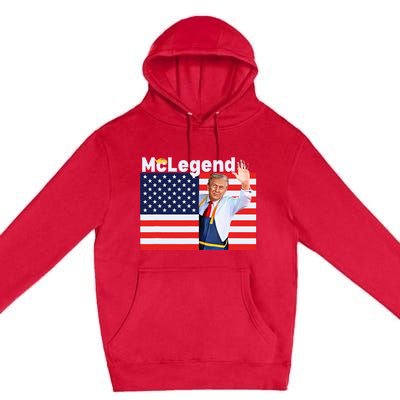 Mclegend Donald Trump Fast Food Worker French Fries Usa Flag Premium Pullover Hoodie