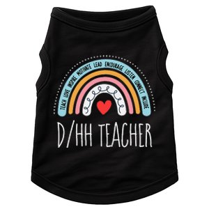 Matching Dhh Teacher Deaf Hard Of Hearing Asl Sped School Doggie Tank