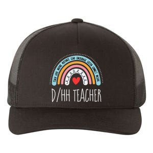 Matching Dhh Teacher Deaf Hard Of Hearing Asl Sped School Yupoong Adult 5-Panel Trucker Hat