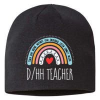 Matching Dhh Teacher Deaf Hard Of Hearing Asl Sped School Sustainable Beanie