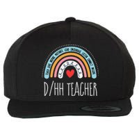 Matching Dhh Teacher Deaf Hard Of Hearing Asl Sped School Wool Snapback Cap