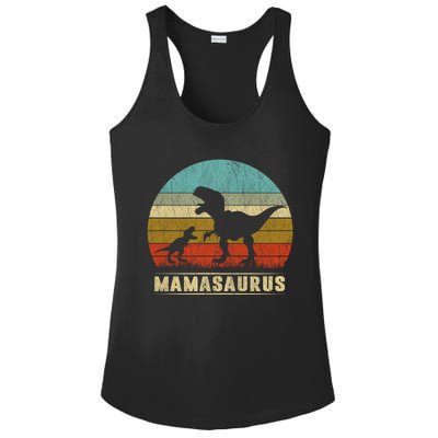 Mama Dinosaur T Rex Mamasaurus Matching Family Christmas Great Gift Ladies PosiCharge Competitor Racerback Tank