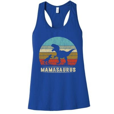 Mama Dinosaur T Rex Mamasaurus Matching Family Christmas Great Gift Women's Racerback Tank