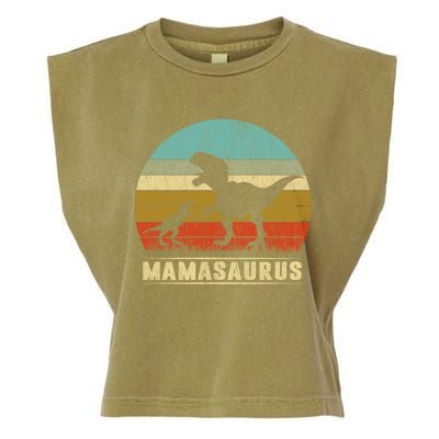 Mama Dinosaur T Rex Mamasaurus Matching Family Christmas Great Gift Garment-Dyed Women's Muscle Tee