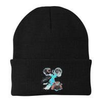 Moo Deng Three Moo Deng Moon Funny Hippo Knit Cap Winter Beanie