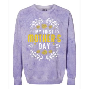 Mother's Day T For Best Mom Colorblast Crewneck Sweatshirt