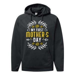 Mother's Day T For Best Mom Performance Fleece Hoodie