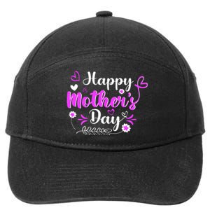 Mother's Day T For Best Mom 7-Panel Snapback Hat