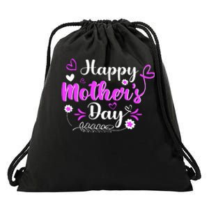 Mother's Day T For Best Mom Drawstring Bag