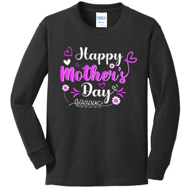 Mother's Day T For Best Mom Kids Long Sleeve Shirt