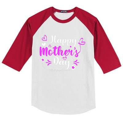 Mother's Day T For Best Mom Kids Colorblock Raglan Jersey