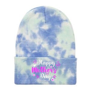 Mother's Day T For Best Mom Tie Dye 12in Knit Beanie