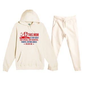 MotherS Day Trump Funny Quotes Election 2024 Premium Hooded Sweatsuit Set