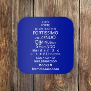 Music Dynamics Theory Gift I Musicians Funny Piano Forte Coaster