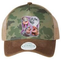 Moo Deng Three Moo Deng Moon Funny Hippo Legacy Tie Dye Trucker Hat